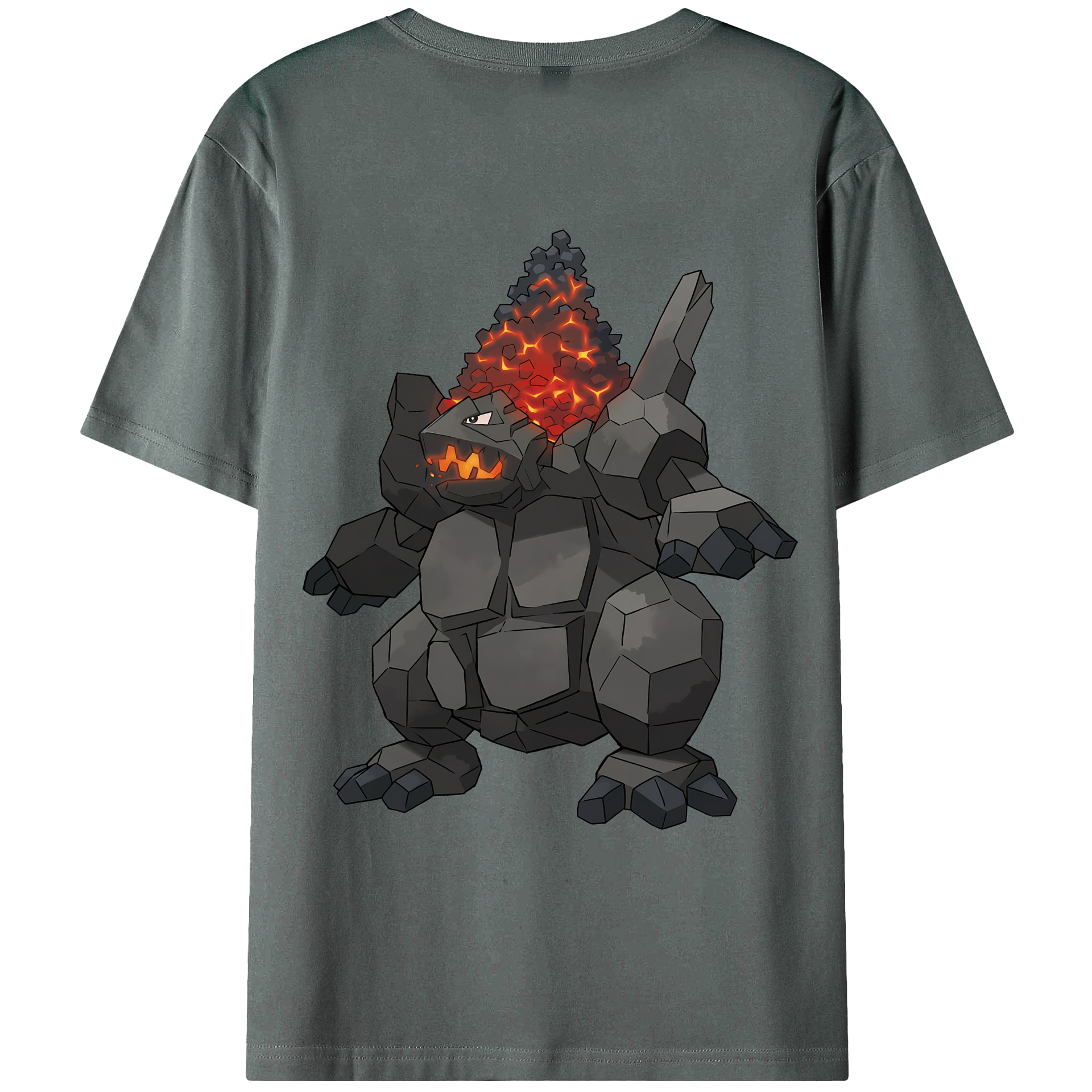 （画像用） ポケットモンスター Pokémon 綿100％ メンズ半袖Tシャツ（バックプリント） 通気性